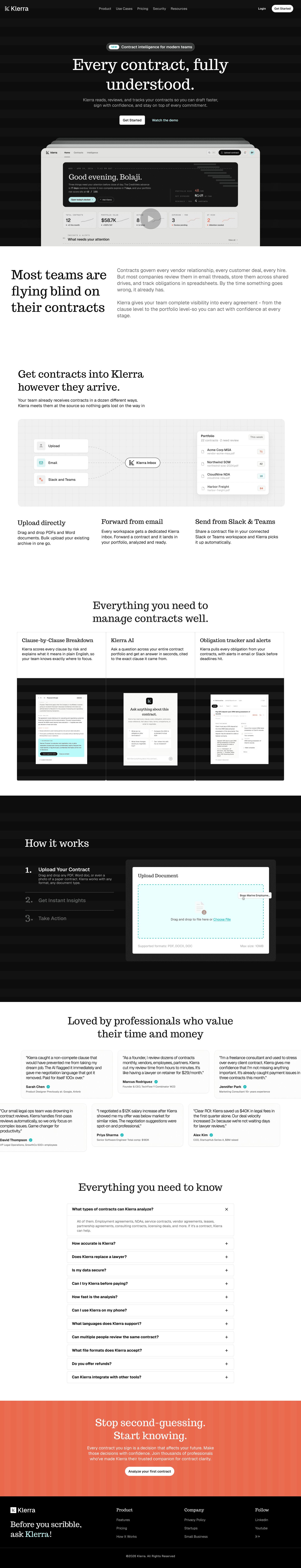 Marketing website: homepage
