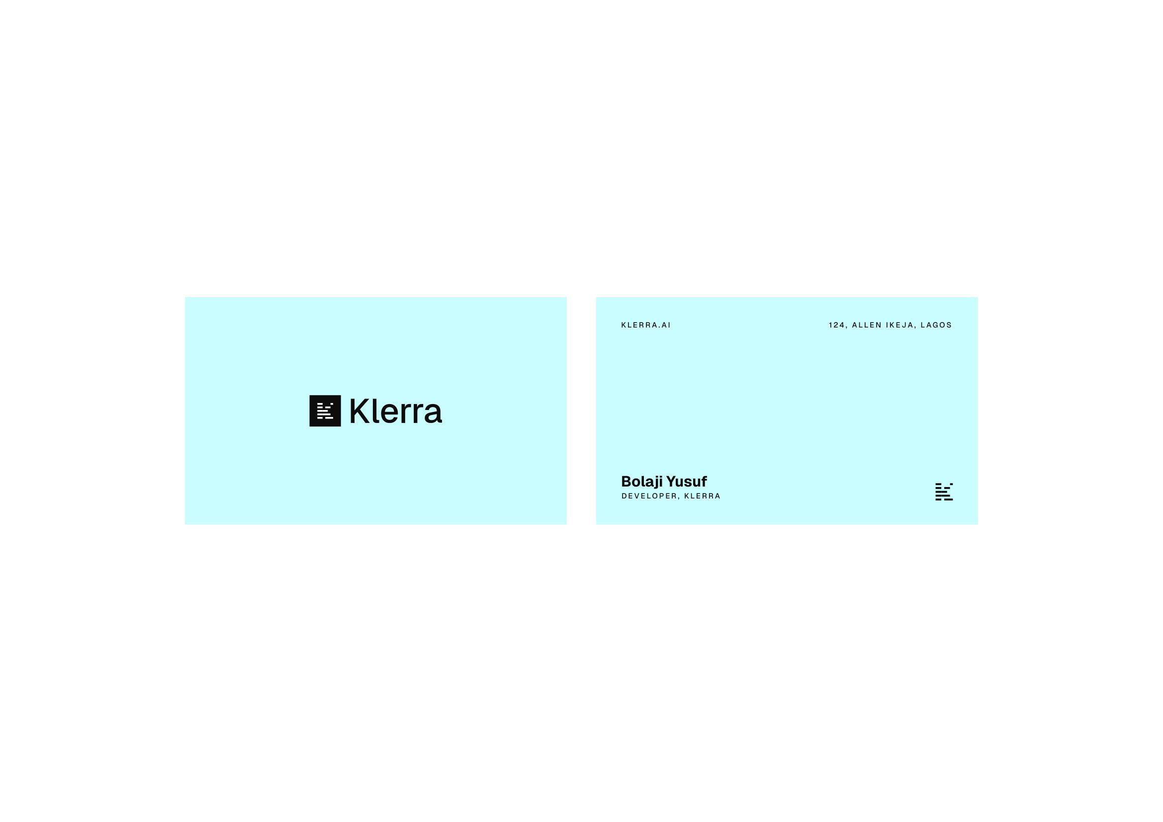 Brand applications: business card system
